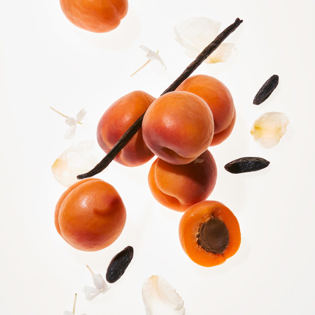 apricots, peony, and agarwood